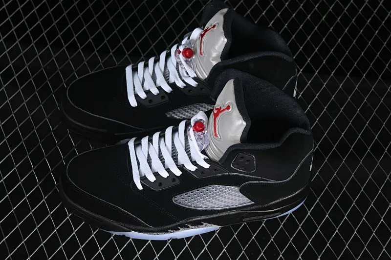 All categories Air Jordan Jordan series basketball shoes Air Jordan 5 Air Jordan 5 Black "Metallic Reimagined" AJ5 Joe 5 black silver HF3975-001